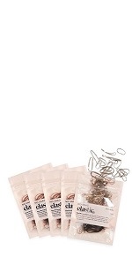 Kitsch No-Snag Mini Gummy Elastic Hair Bands - 5 Pack Brown