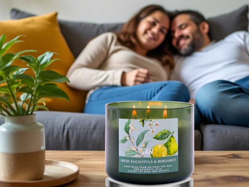 candle for couple unisex candles fresh scented candle for him and her bergmot candles citrus scent