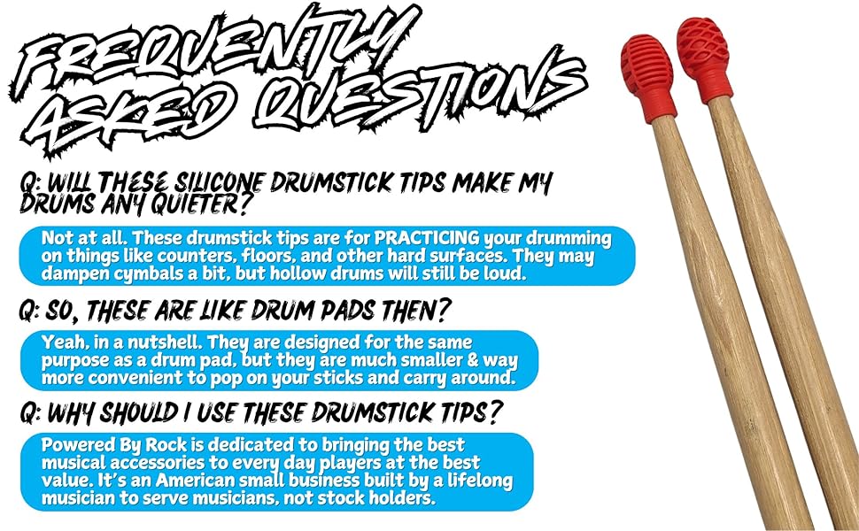 Frequently asked questions about rubber drumstick dampening tips
