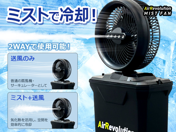 Amazon.co.jp: ミストファン ミスト扇風機 屋外用 業務用 冷却