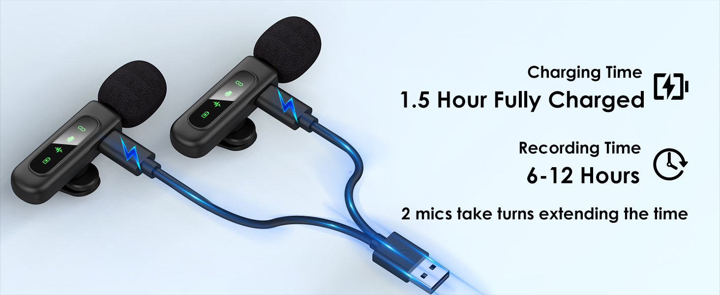 USB C Mini Wireless Lavalier Microphone for iPhone
