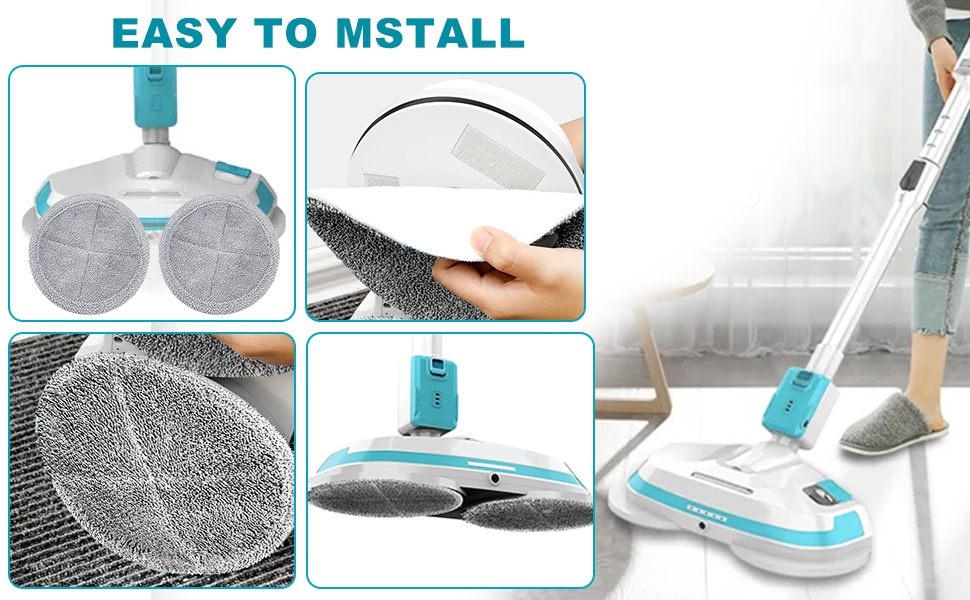 6 Pcs Floating Mop Pads, Microfibre Pads for Electric Mop Floating Mop