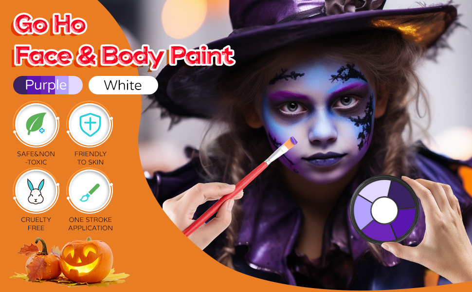 purple face body paint