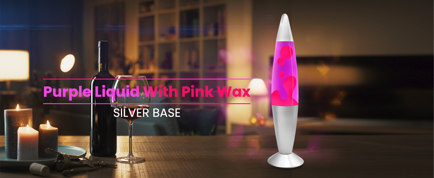 purple liquid pink wax