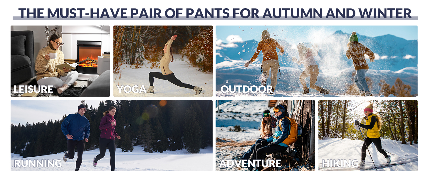 abh145-fleece lined leggings for women