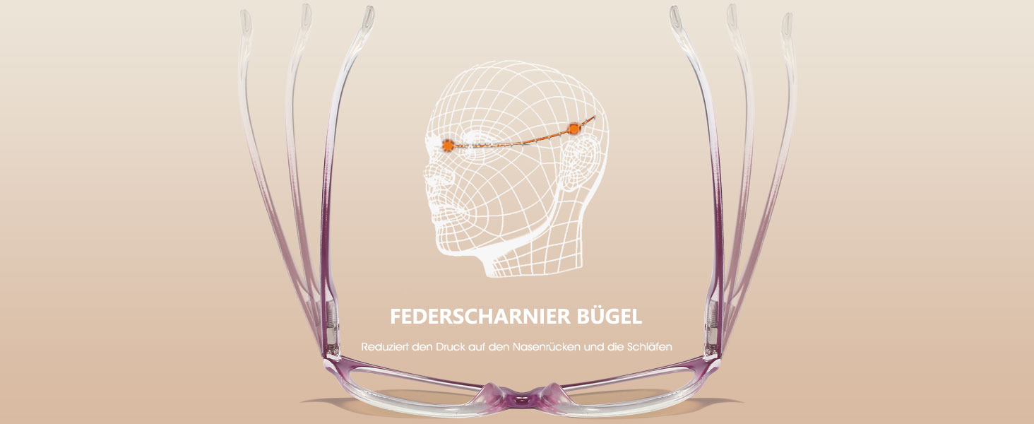 Flexibel Federscharnier Brille mit Stärke