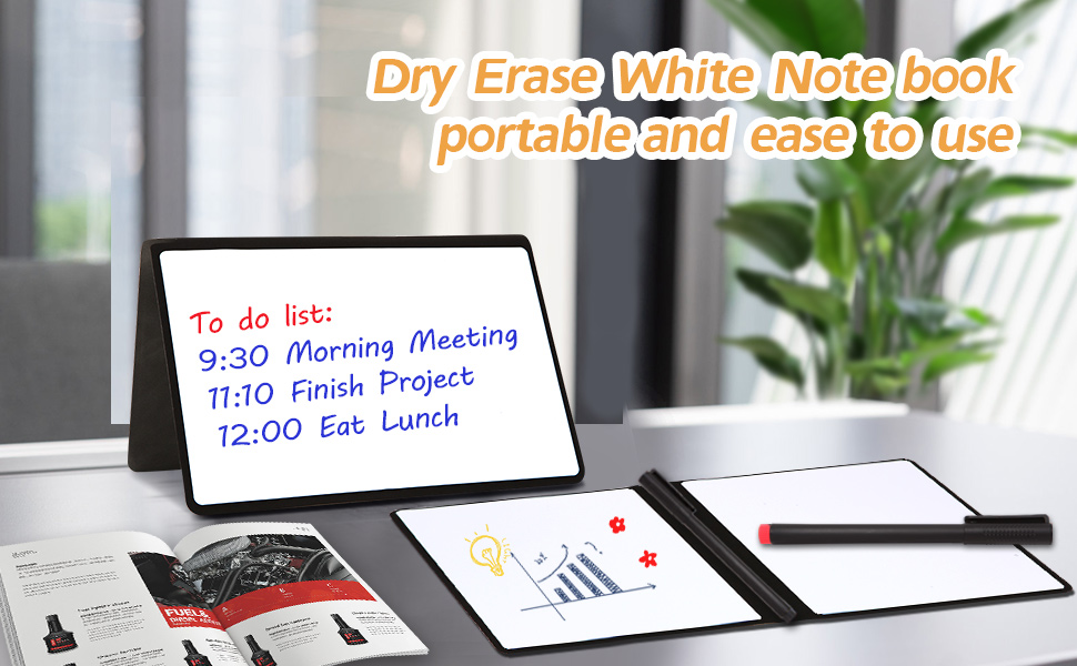 Portable Small WhiteBoard, 9.5" x 7" Mini Dry