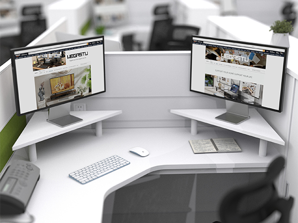 Amazon.com: WEGASTU 2 Pack White Corner Monitor Stand