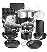 Panelas e frigideiras antiaderentes Frigideira antiaderente conjunto de panelas de indução cozinha de aço inoxidável 