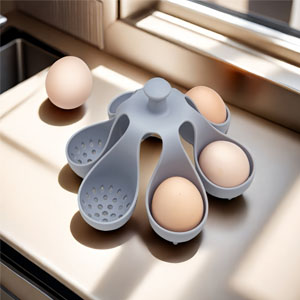 Silicone egg storage racks