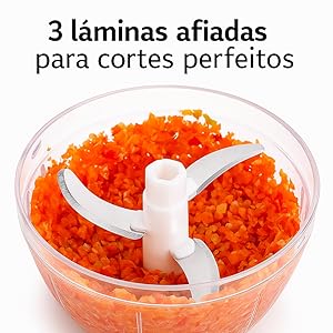 picador de alimentos manual; processador de alimentos 500ml; triturador de legumes manual
