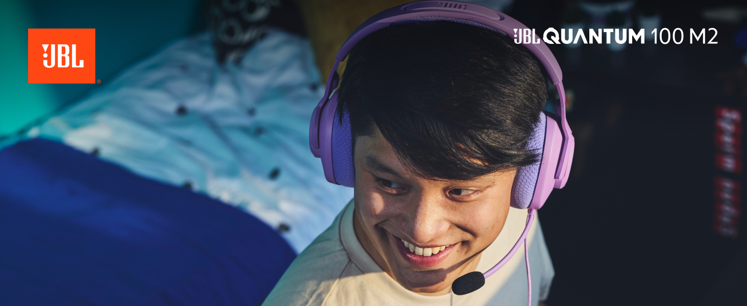 JBL Quantum 100M2 Wired 3.5mm Over-Ear Gaming Headphone Headset Earphone With Mic I.9977168