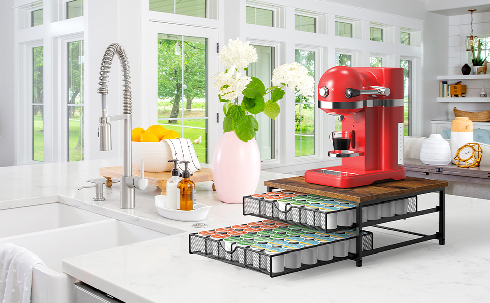 Nandae Coffee Pods Holder, 72 Capsules Storage Drawer for K Cup Pods