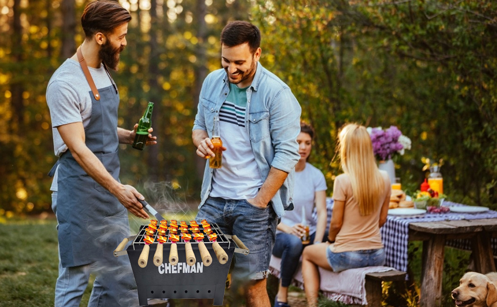 Chefman Charcoal Barbeque Grill Barbeque Grill Set for Home