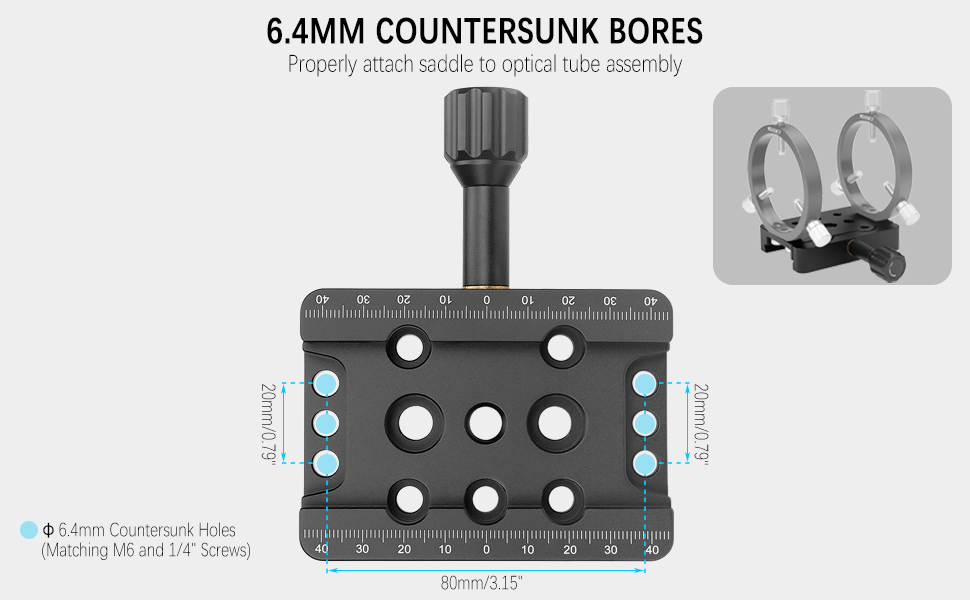 Astrophotography Telescope Equatorial Tripod Vixen Dovetail Mount Clamp Bar Base Plate Rail Saddle