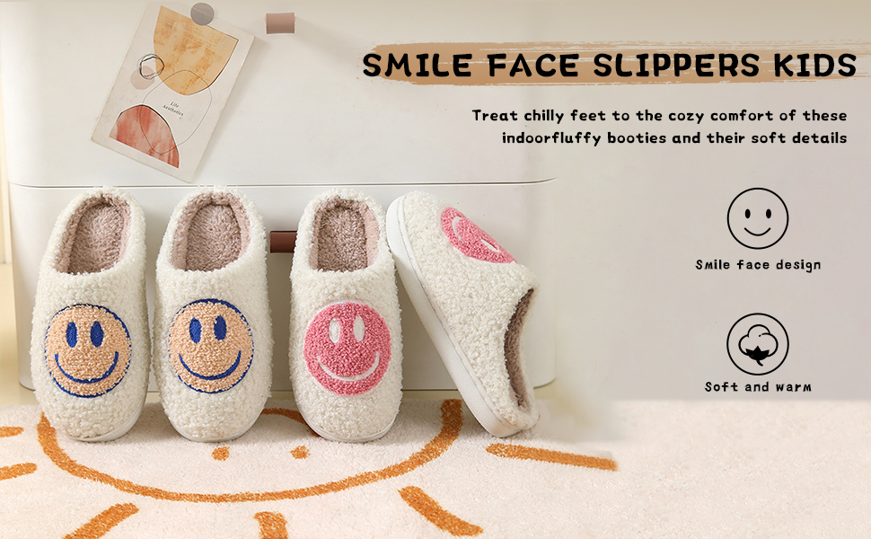 smile face slippers
