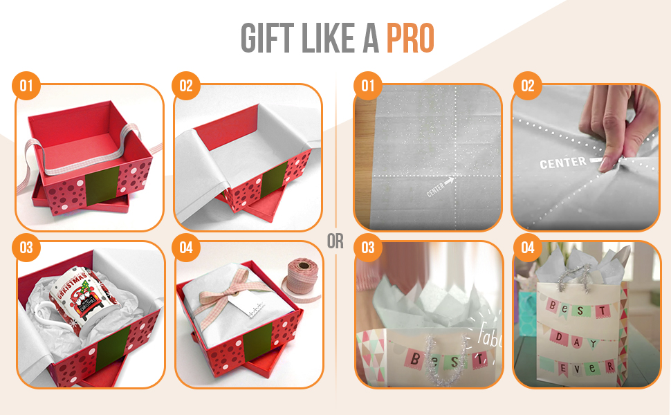 PackWiser 100 White Tissue Paper Sheets for Packaging 20 x 30 inches