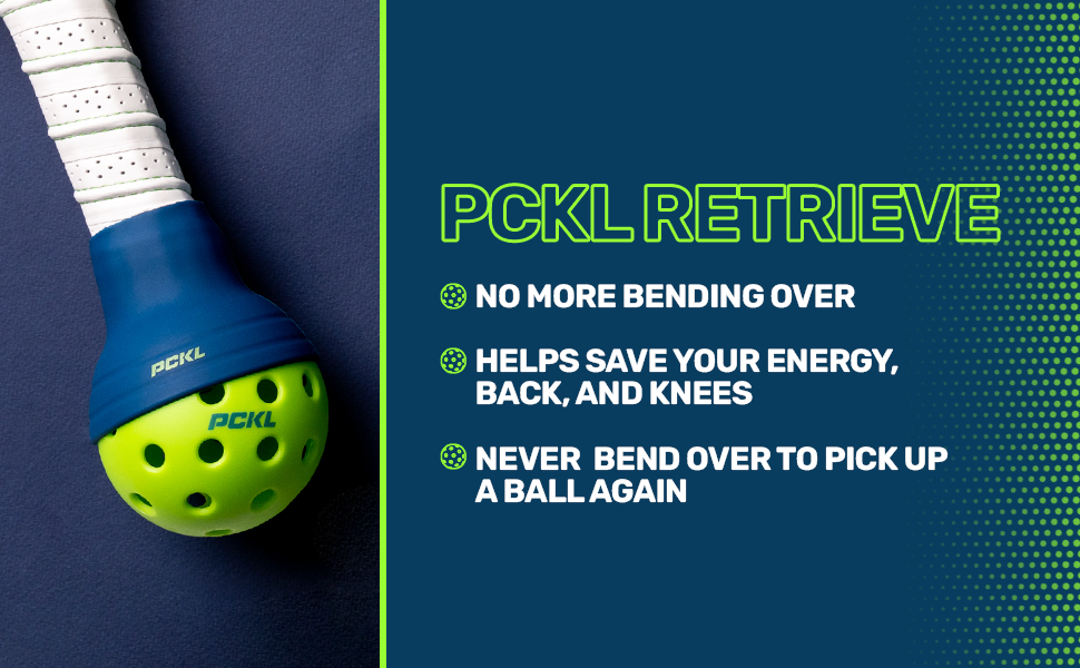 PCKL Retrieve Pickleball Picker Upper Easily Pickup Pickleballs