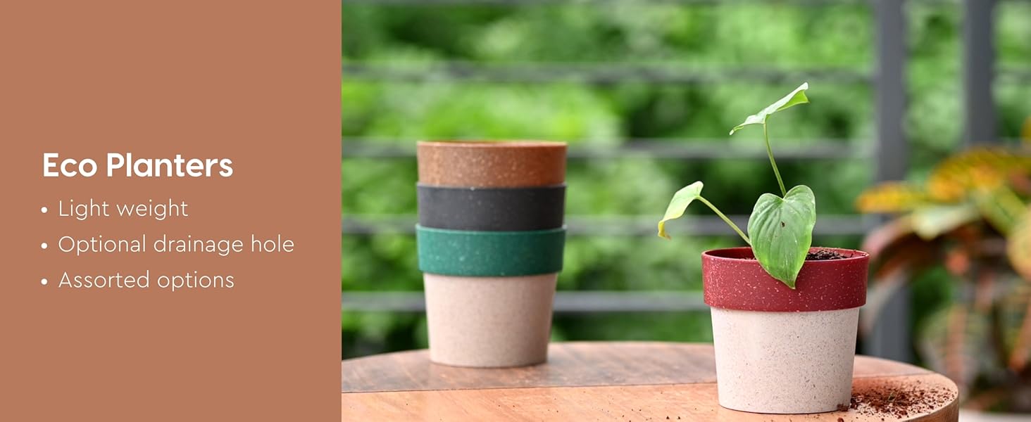 Eha Earth Friendly Ecopod Small Pots for Plant 4 Inch