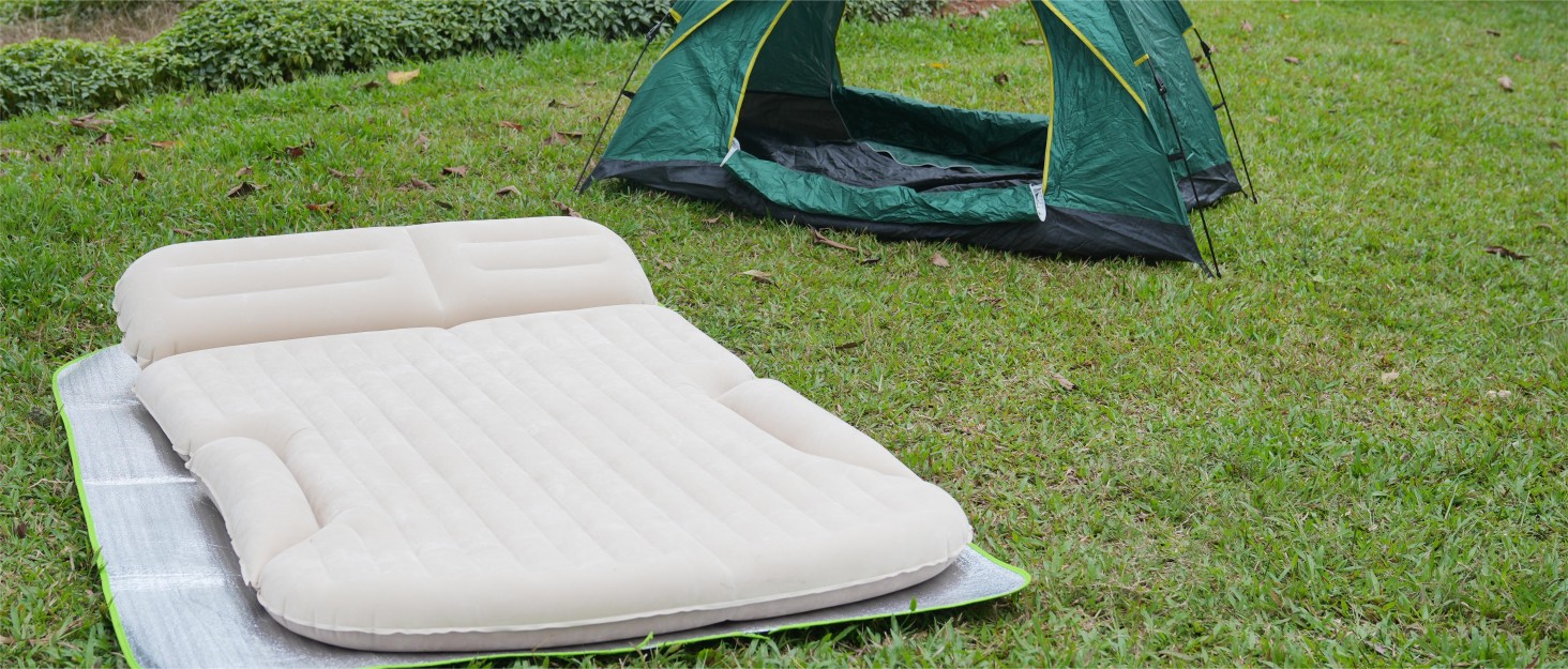 KMZ SUV Air Mattress Thickened and Flocking Travel Mattress Camping Air