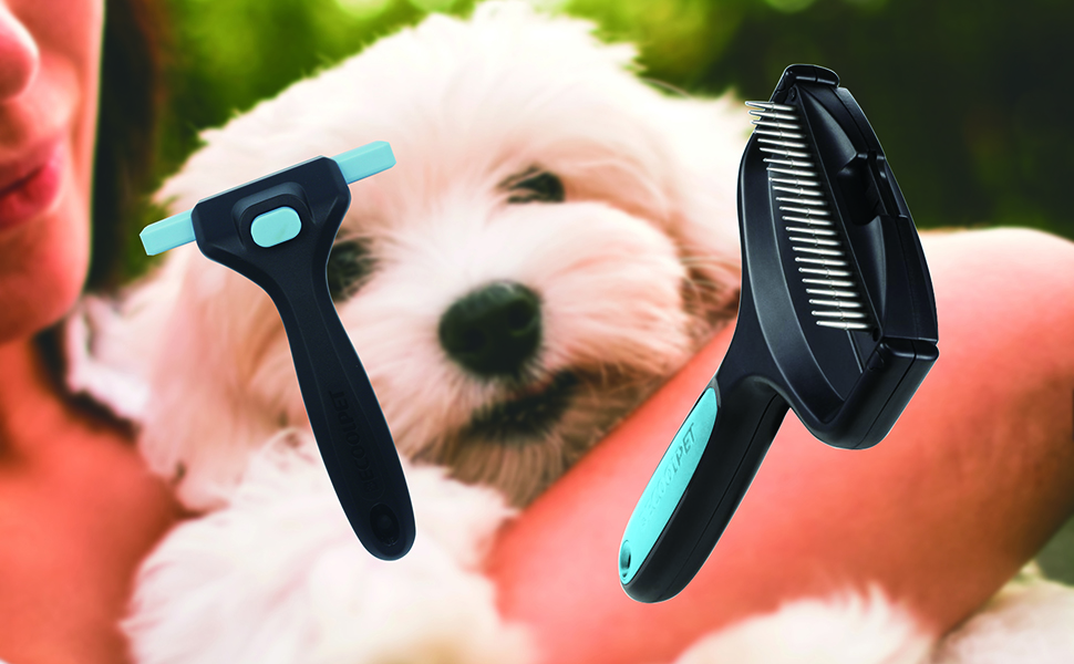 Vishui Upgraded Pet Grooming Brush, 2 IN 1 Deshedding Tool