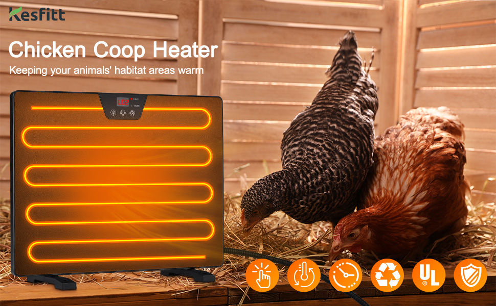 Kesfitt Chicken Coop Heater,Radiant Heat Chicken Heater