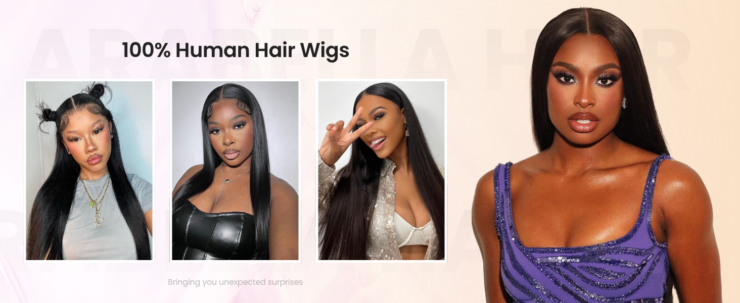 Plus 5x6 human hair straight wig