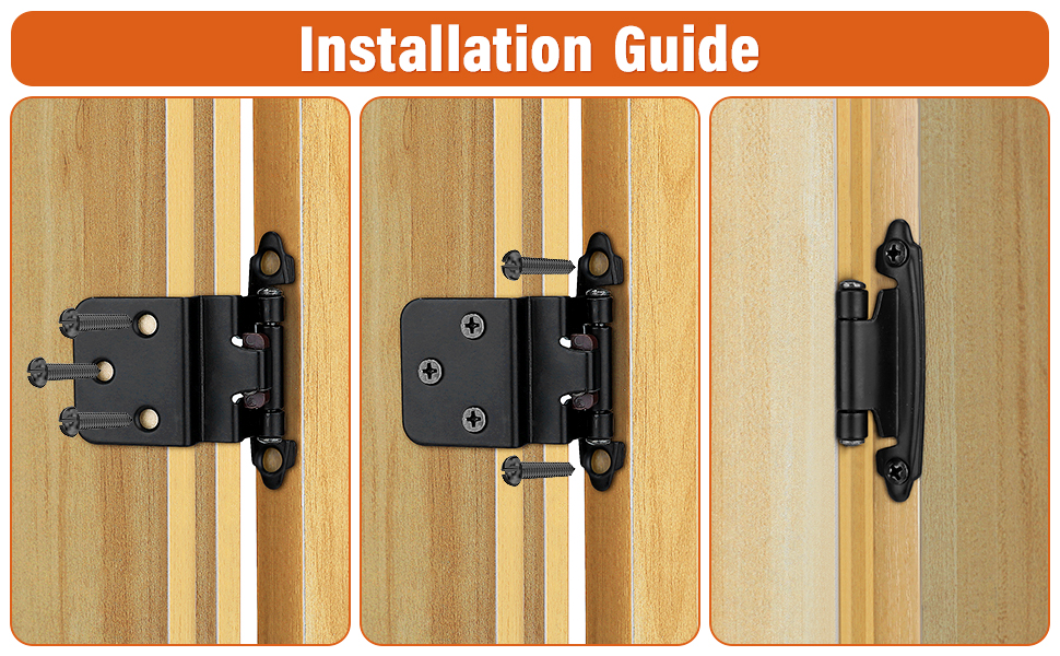 Hinges 6 Pack 3 Pairs 3/8 Inch Inset Door