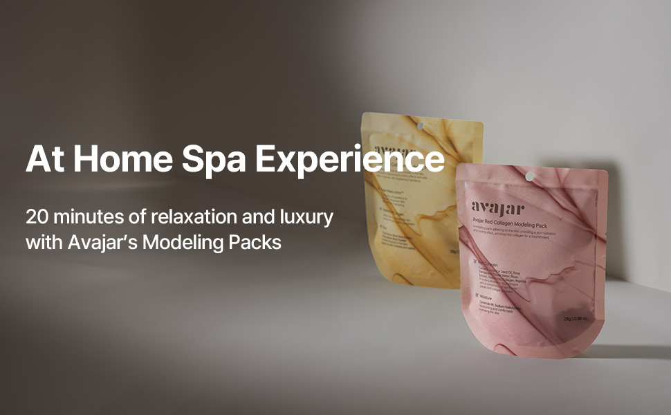 At home spa experience, 20 minutes of relaxation and luxury with avajar&#39;s modeling packs