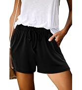 Angerella Womens Shorts with Pockets Summer Casual Shorts for Women Comfy Elastic Waist Lightweig...