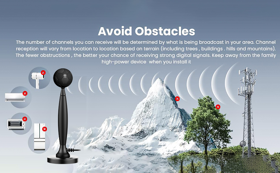 tv antenna Receive free HD, unlocked channels on the transmitter