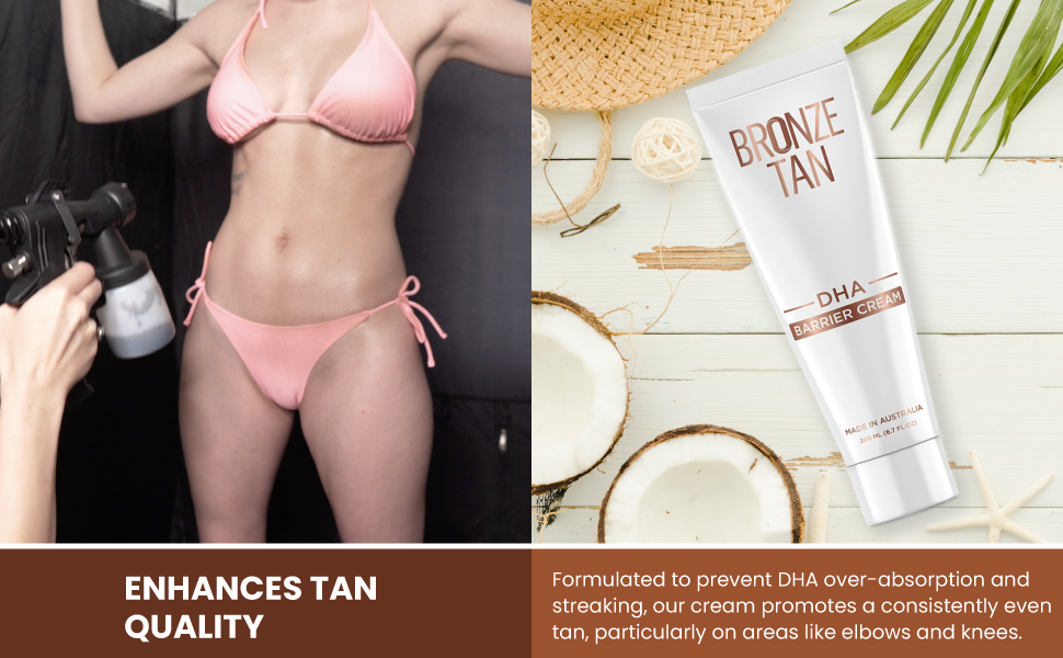 Bronze Tan, Barrier Cream, DHA Spray Tan Barrier Cream, Barrier Cream for Spray Tanning