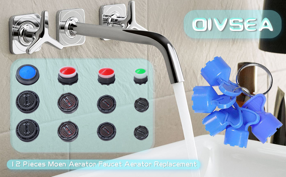 12 Pieces Moen Aerator Faucet Aerator Replacement for Sink Aerators and
