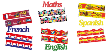 Photographs of Spain Display Borders Classroom Trimmers 8 Images shows subject specific borders for classrooms