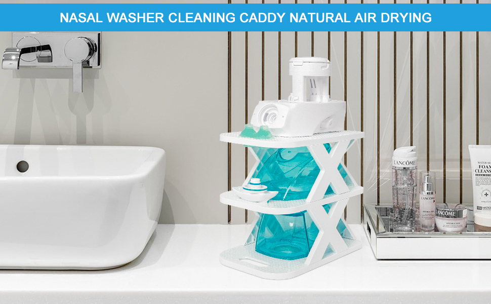 countertop caddy compatible with navage nasal irrigation system