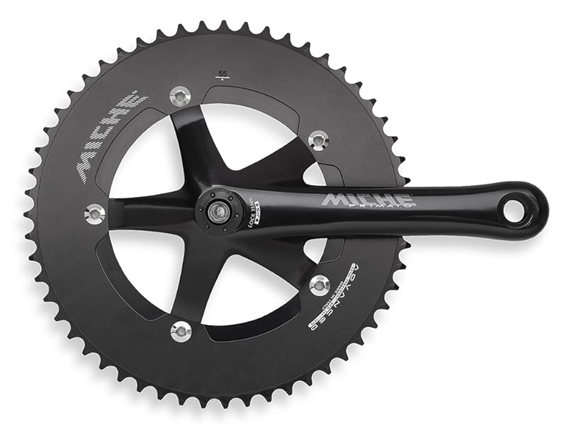 パーツ Miche Primato Track 167.5 - 48T Miche Primato Advanced Track Chainset, Black, 170mm/49T