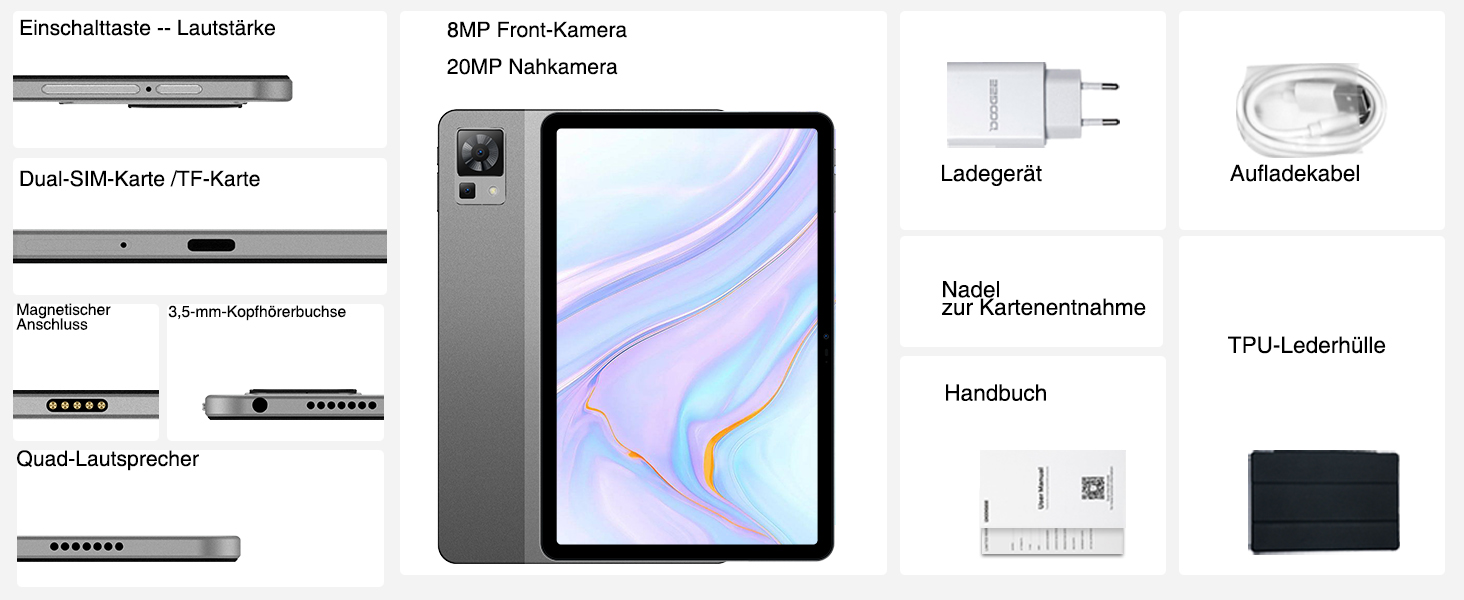 DOOGEE T30Pro Tablet Android 13 11 Zoll Gaming Tablet günstige tablet