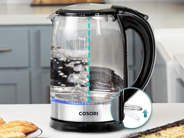 Sip safely with the kettle’s automatic shutoff and boil-dry protection features.