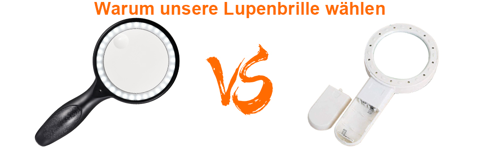33 LED Lupe mit Licht
