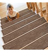 SMILOOL Stair Treads Non Slip for Wooden Steps Indoor 4 Pack 8