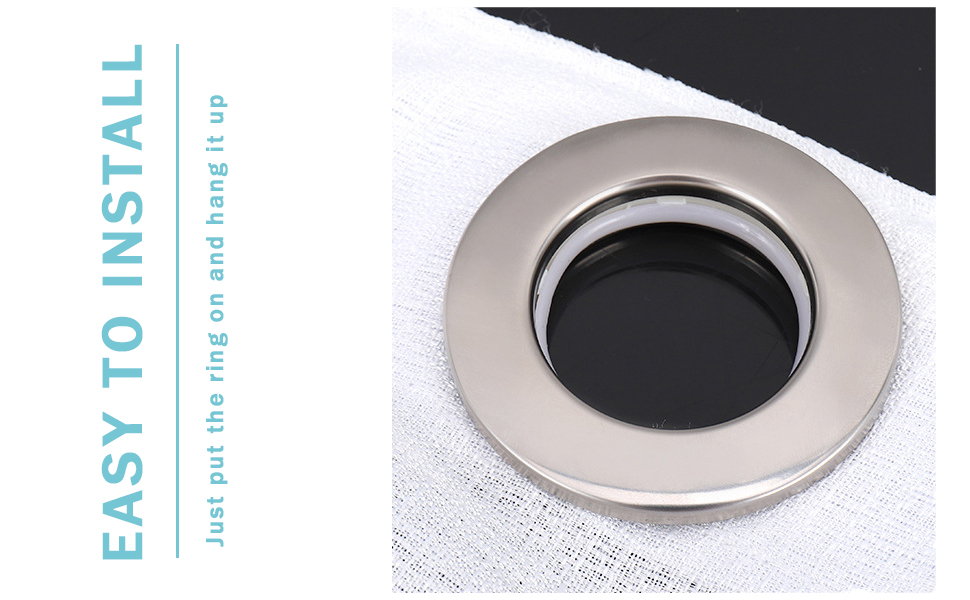 ECESLENT Stainless Steel Curtain Grommets DIY Rings Eyelet