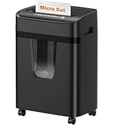 Bonsaii 12-Sheet Micro Cut Paper Shredder for Home Office, Heavy Duty Paper Shredder with 5.5 Gal...