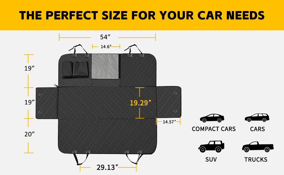 Dog Car Seat Cover, Dog Car Protector Pet Car Seat Cover Back Seat