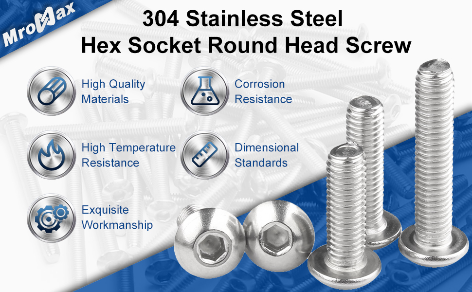 Amazon.com: MroMax M8x20mm Hex Socket Head Machine Screws