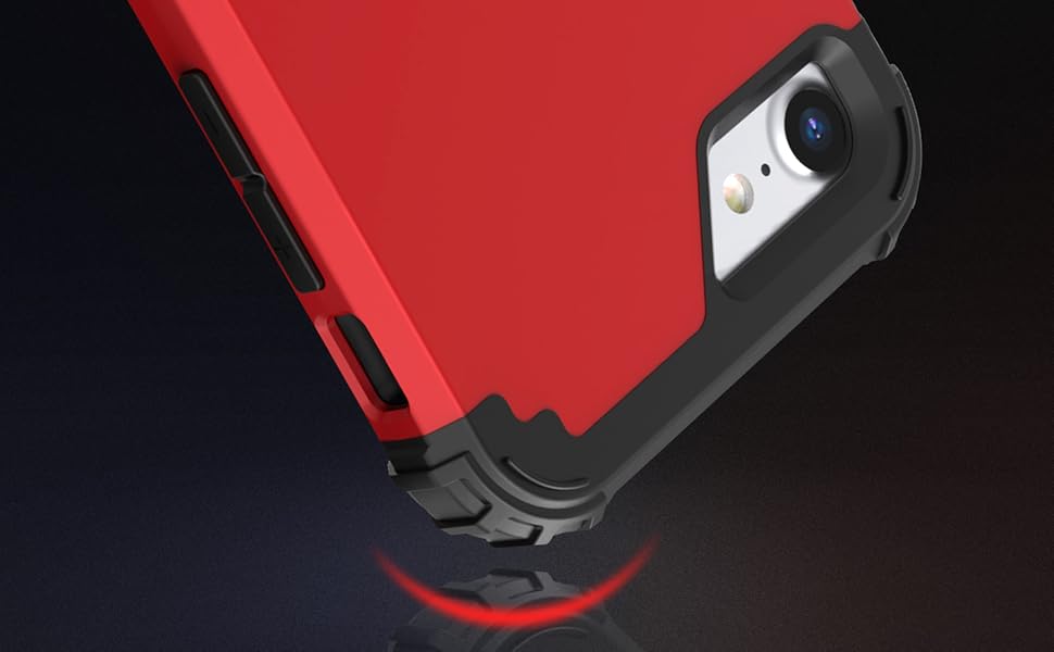 iPhone SE 2020 Case with Tempered Glass Screen Protector