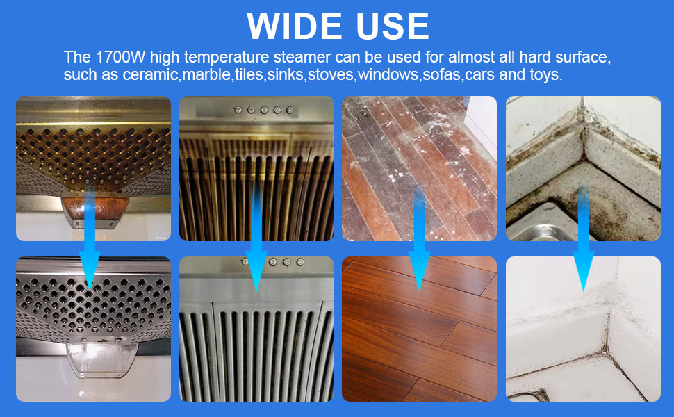 High Pressure Steam Cleaner 1700W Handheld Steamer High