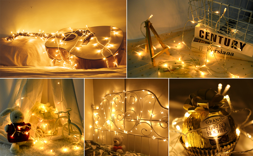 Dalugo Battery Fairy Lights, 10ft 30 LED Warm White Fairy Lights with