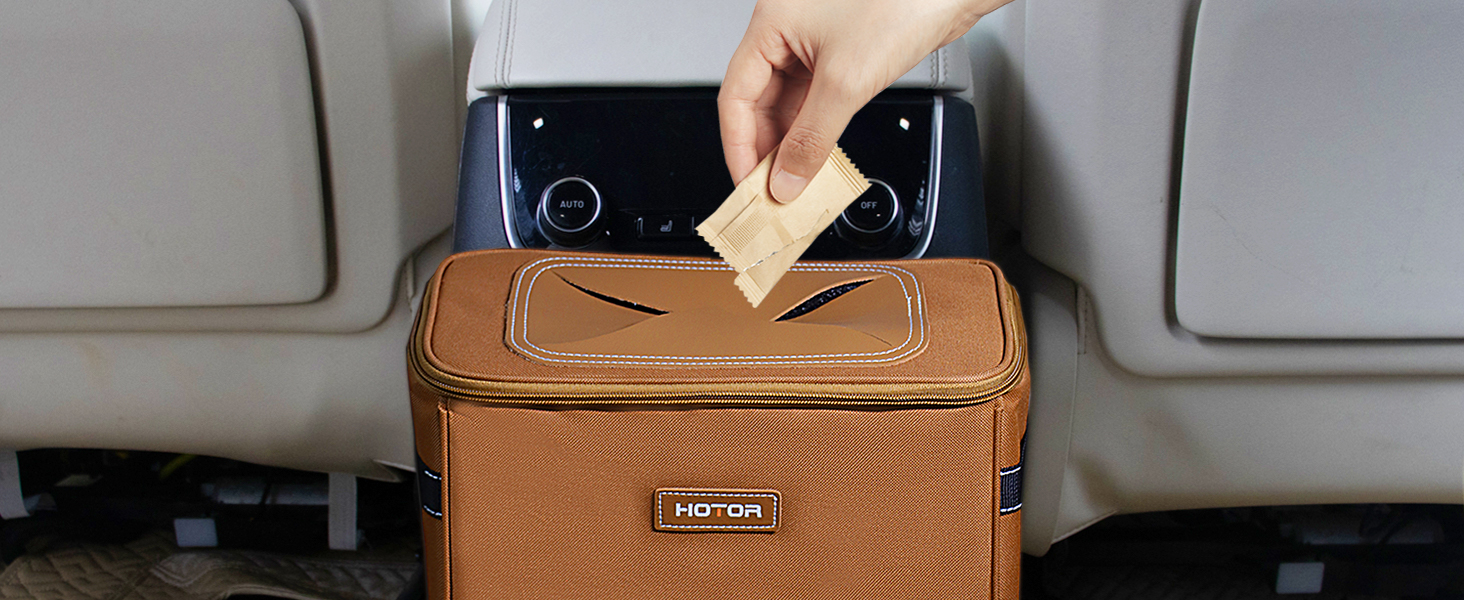 HOTOR Car Trash Can, 3Gallon UltraLarge Car Garbage Can