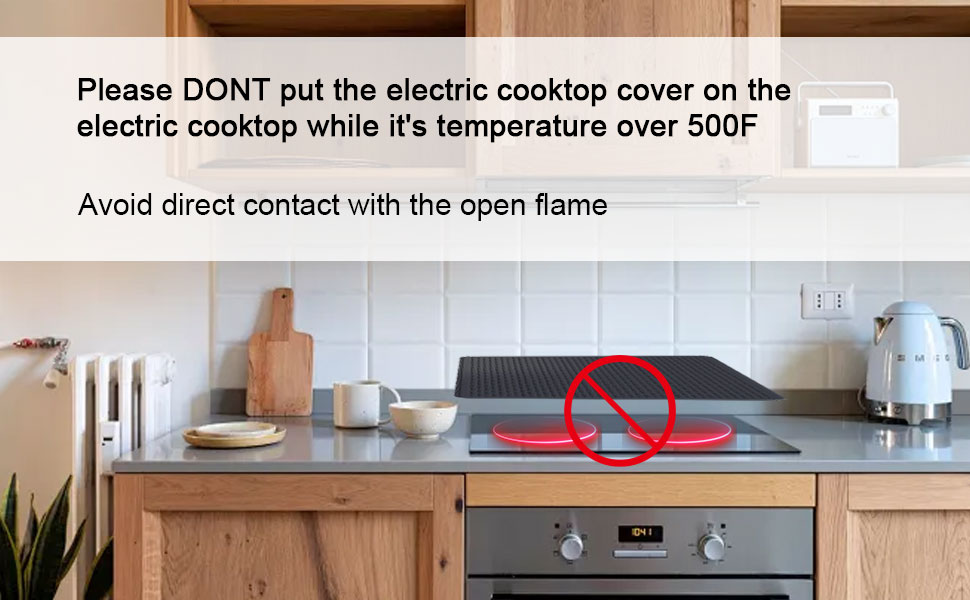 Large Induction Hob Protector Mat, Induction Hob Cover Silicone Cooktop