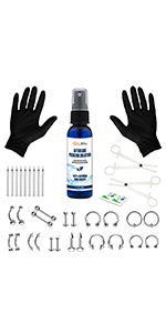 Piercing Kit Navel Tragus Tongue Aftercare Solution